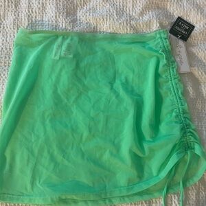 Sheer Green Swim Skirt Cover-Up